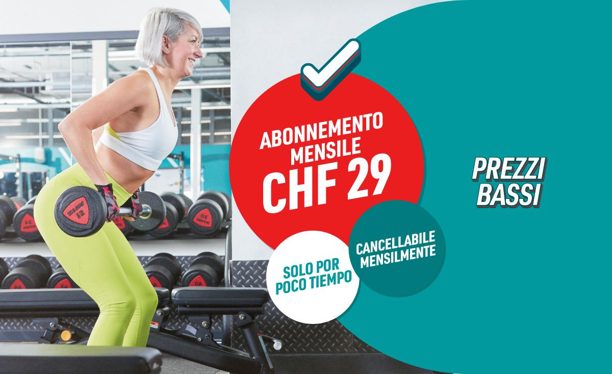 L’abbonamento mensile flessibile per CHF 29!