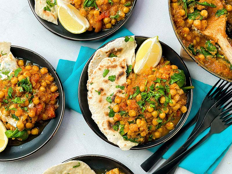 Chana Masala And Homemade Naan 