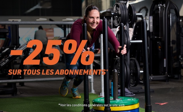 Economisez -25% sur l’abonnement annuel, ou l’abonnement mensuel avec -25% (sur les 3 premiers mois). Pas de frais d'inscription ! Seulement pour une durée limitée.